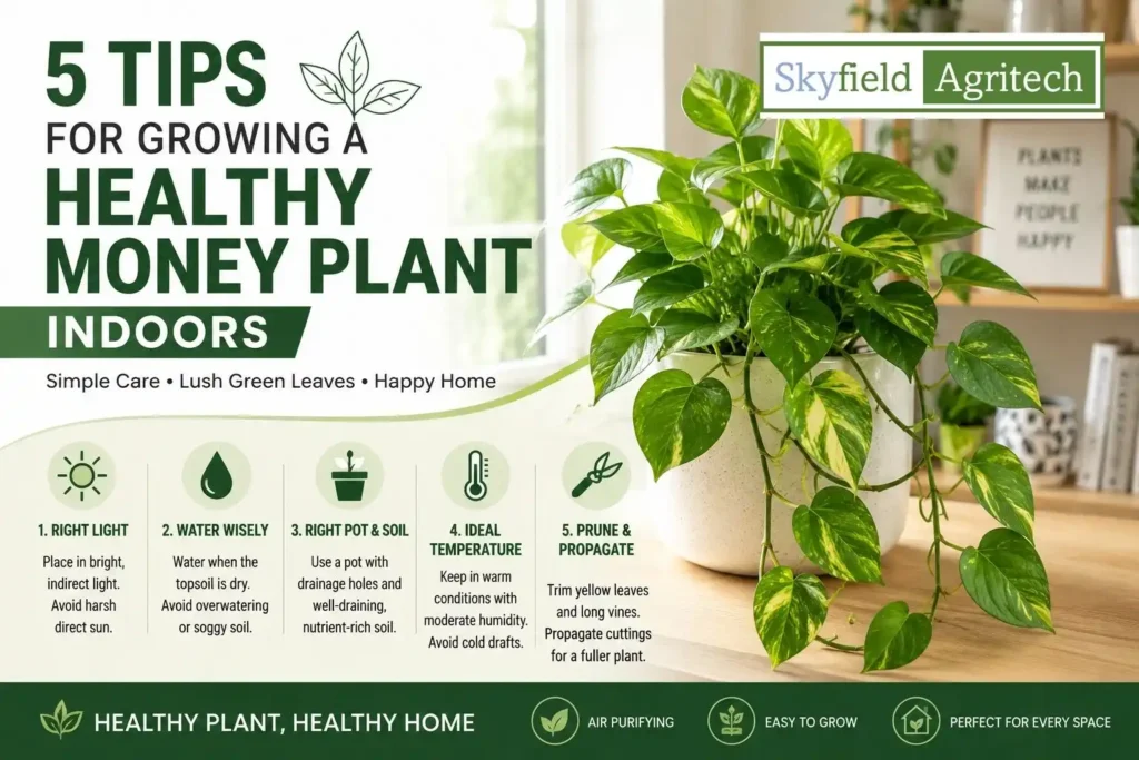 5 Essential Tips for Growing a Healthy Money Plant In Home
